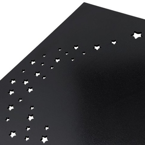 Подарочная коробка из фанеры Constellation 330х220х100 мм, фанера 6 мм, крышка на выдвижных пазах черная ЛХДФ 3 мм, бечевка