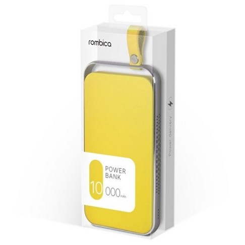 Внешний аккумулятор Rombica NEO Electron Yellow, 10000 мАч, желтый (Р)