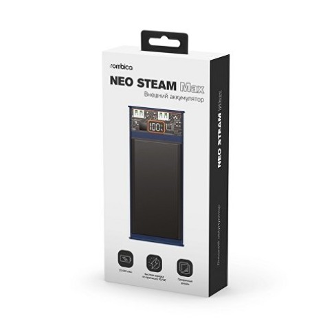 Внешний аккумулятор Rombica NEO Steam Max Blue (Р) Внешний аккумулятор Rombica NEO Steam Max Blue (Р)