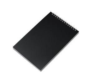 Блокнот на пружине в пластиковой обложке А5, черный