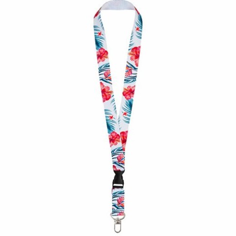 Ланъярд 2,5 см под сублимацию с трендовым карабином и межуровневым замком