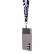 Ланъярд 2 см под сублимацию с трендовым карабином и большим держателем для телефона из ПЭ, серебристый