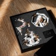 Елочные игрушки ( Снегирь+ Олень+ Ель) Розовый кварц