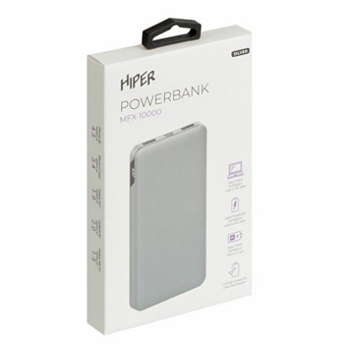 Портативный внешний аккумулятор MFX 10000 Silver (Р)