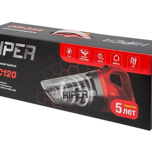 Пылесос автомобильный HIPER HVC120 (Р)
