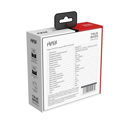 Беспроводные наушники HIPER TWS TRUE BASS HTW-KTX14 (Р)