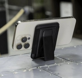 Картхолдер magsafe с подставкой для смартфона «Wally stand», черный