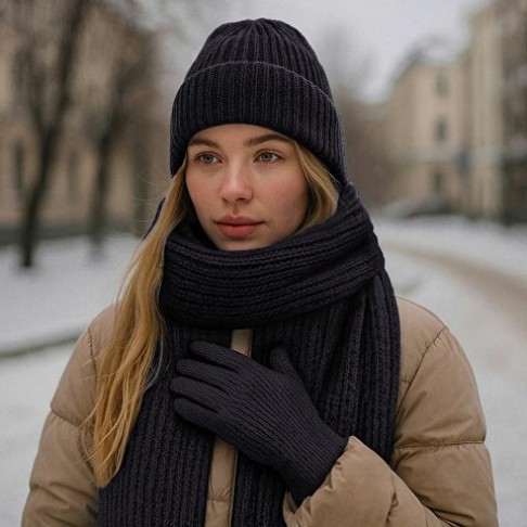 Подарочный набор  «Nordend», темно-синий меланж
