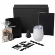 Подарочный набор c термокружкой, блокнотом, ручкой и свечкой, белый