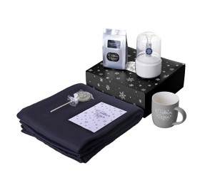 Подарочный набор с пледом, увлажнителем и кружкой, серый