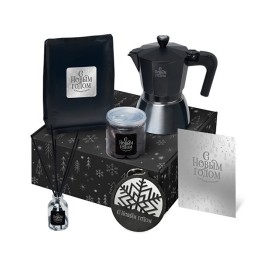Подарочный набор с гейзерной кофеваркой, кофе и диффузором