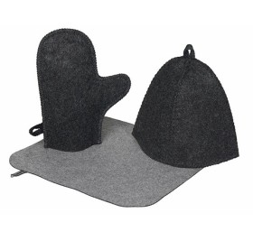 Банный набор из шапки, рукавицы и коврика 