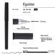 Ручка пластиковая гелевая «Egoiste Black» под персонализацию, черные чернила, черная