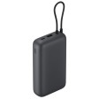 Внешний аккумулятор с встроенным кабелем Xiaomi Power Bank 20000mAh (Integrated Cable) GL Dark Gray
