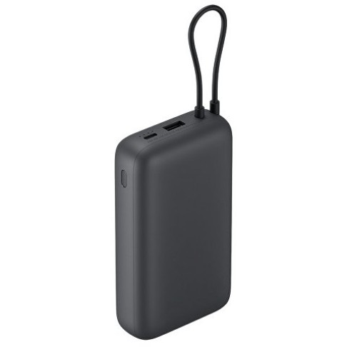 Внешний аккумулятор с встроенным кабелем Xiaomi Power Bank 20000mAh (Integrated Cable) GL Dark Gray