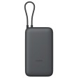Внешний аккумулятор с встроенным кабелем Xiaomi Power Bank 20000mAh (Integrated Cable) GL Dark Gray