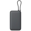 Внешний аккумулятор с встроенным кабелем Xiaomi Power Bank 20000mAh (Integrated Cable) GL Dark Gray