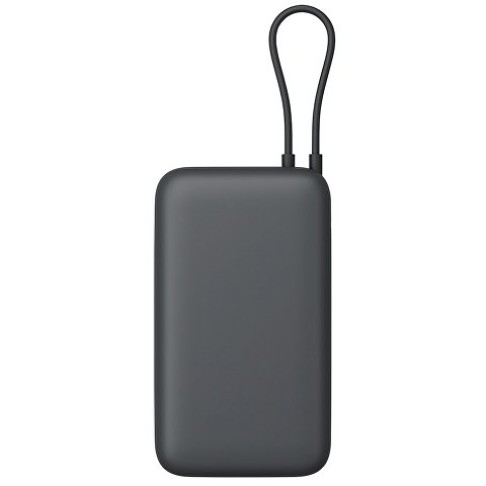 Внешний аккумулятор с встроенным кабелем Xiaomi Power Bank 20000mAh (Integrated Cable) GL Dark Gray