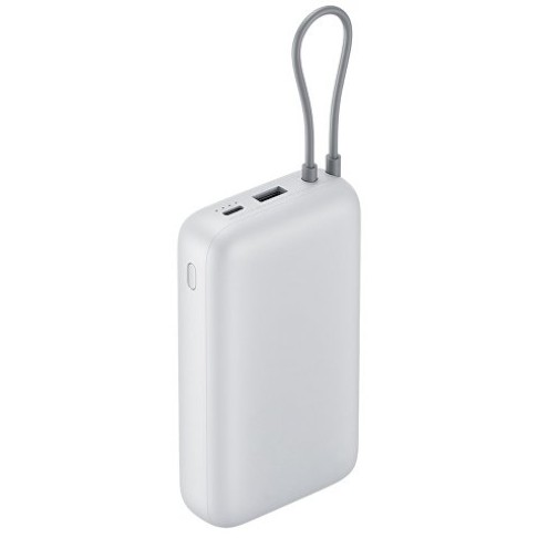 Внешний аккумулятор с встроенным кабелем Xiaomi Power Bank 20000mAh (Integrated Cable) GL Light Gray