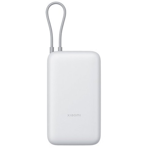Внешний аккумулятор с встроенным кабелем Xiaomi Power Bank 20000mAh (Integrated Cable) GL Light Gray