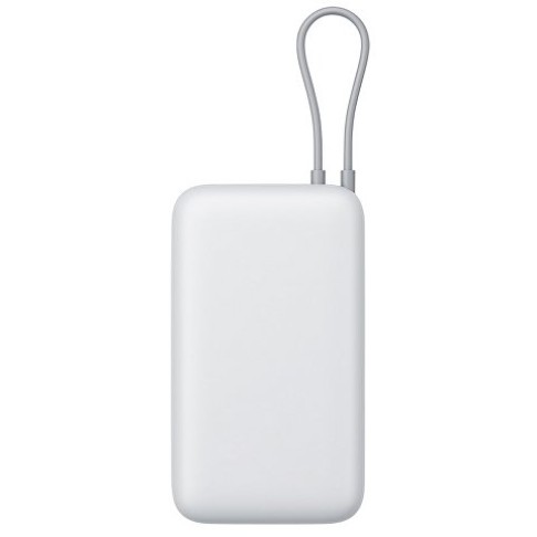 Внешний аккумулятор с встроенным кабелем Xiaomi Power Bank 20000mAh (Integrated Cable) GL Light Gray