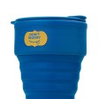 Силиконовый складной стакан «GoCup», синий индиго, тампопечать