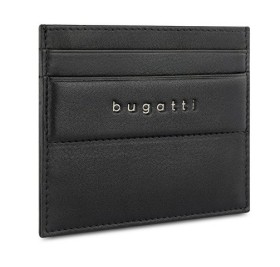 Портмоне для кредитных карт BUGATTI НОМ | NOME, с защитой данных RFID, черное, натуральная воловья кожа, 10,2х0,3х8,2 см Портмоне для кредитных карт BUGATTI НОМ | NOME, с защитой данных RFID, черное, натуральная воловья кожа, 10,2х0,3х8,2 см