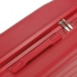 Чемодан TORBER В Отпуск, красный, ABS-пластик, 45 х 27 х 68 см, 63 л, 3,1 кг