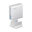 Зарядная станция 4xUSB Type-C, 2xUSB, PD, QC, 160Вт, белый, Deppa