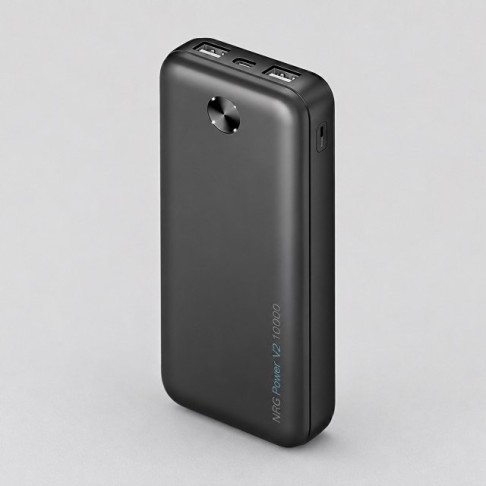 Внешний АКБ NRG Power V2 10000 мА-ч, 2A, 2xUSB, черный, Deppa
