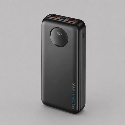 Внешний АКБ NRG Turbo V4 10000 мА-ч, дисплей, черный, Deppa