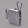 Внешний АКБ NRG Turbo Cable 10000 mAh, 22,5Вт, графит, Deppa