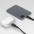 Внешний АКБ NRG MageSafe Alum 5000 мА-ч, 15Вт QI, серый, Deppa