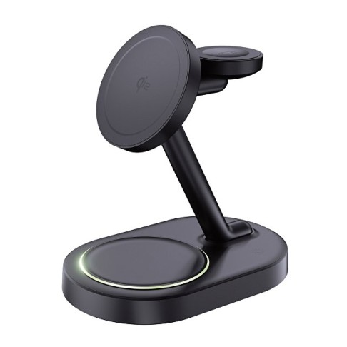 Беспроводная зарядная станция 3 в 1 MagSafe QI2 NEO Galaxy, черная, Deppa Беспроводная зарядная станция 3 в 1 MagSafe QI2 NEO Galaxy, черная, Deppa