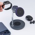 Беспроводная зарядная станция 3 в 1 QI2.2 Max Power, Серая, Deppa