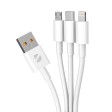 Дата-кабель 3 в 1: micro USB, USB-C, Ligthning, 1.2м, белый, Deppa Дата-кабель 3 в 1: micro USB, USB-C, Ligthning, 1.2м, белый, Deppa