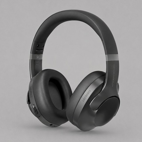 Беспроводные накладные наушники Stereo Ultra ANC, BT 5.4, ANC/ENC, 500мАч, черный, Deppa