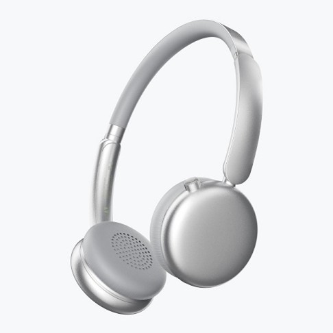 Беспроводные накладные наушники Stereo Light, BT 5.4, 300 мАч, cеребристый, Deppa