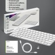 Беспроводная клавиатура Air Keyboard для MAC, Windows, 500 мАч, алюминий, белый, Deppa