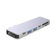 USB-C адаптер для MacBook 7-в-1, серебро, Deppa