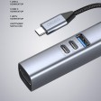 USB-хаб 7 в 1 USB-C - USB-A3.0 + 2хUSB-C + USB-C PD100Вт + HDMI + SD + microSD, серый, Deppa
