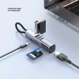 USB-хаб 7 в 1 USB-C - USB-A3.0 + 2хUSB-C + USB-C PD100Вт + HDMI + SD + microSD, серый, Deppa