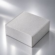 Подарочная коробка Блеск, серебристая, 260х260х100 мм.