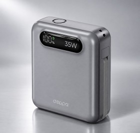 Внешний АКБ NRG Turbo Cable 10000 mAh, 35Вт, графит, Deppa