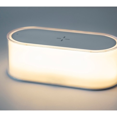 Ночник с беспроводной зарядкой и RGB подсветкой «Miracle», 15 Вт (белый)