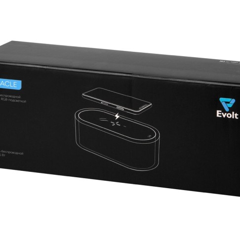 Ночник с беспроводной зарядкой и RGB подсветкой «Miracle», 15 Вт (белый)