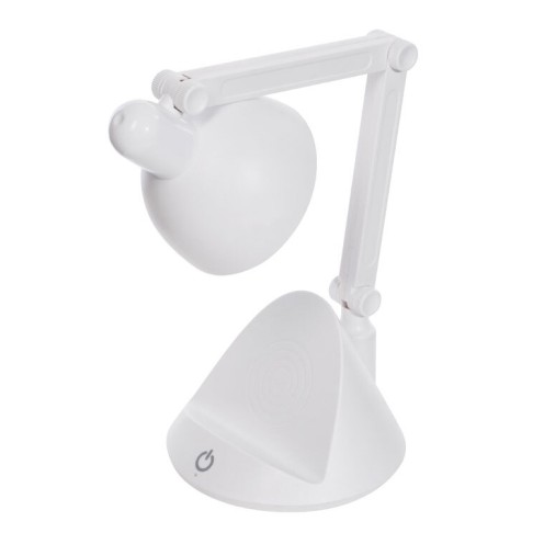 Настольный светильник с функцией беспроводной зарядки «Bendy» (белый)
