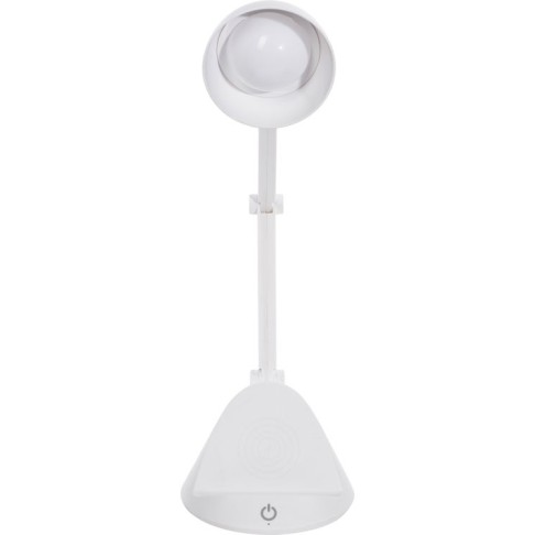 Настольный светильник с функцией беспроводной зарядки «Bendy» (белый)