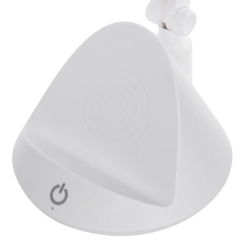 Настольный светильник с функцией беспроводной зарядки «Bendy» (белый)