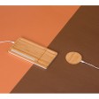 Беспроводное зарядное устройство-органайзер из бамбука «Timber» (натуральный/белый)
